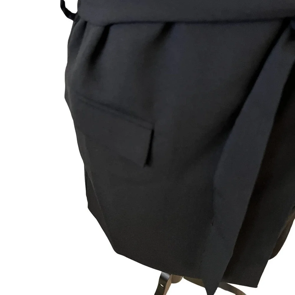 Anthropologie Black NWT Wrap Dress with Sash and Sleeveless Turkey Polyester XXS - Picture 5 of 8